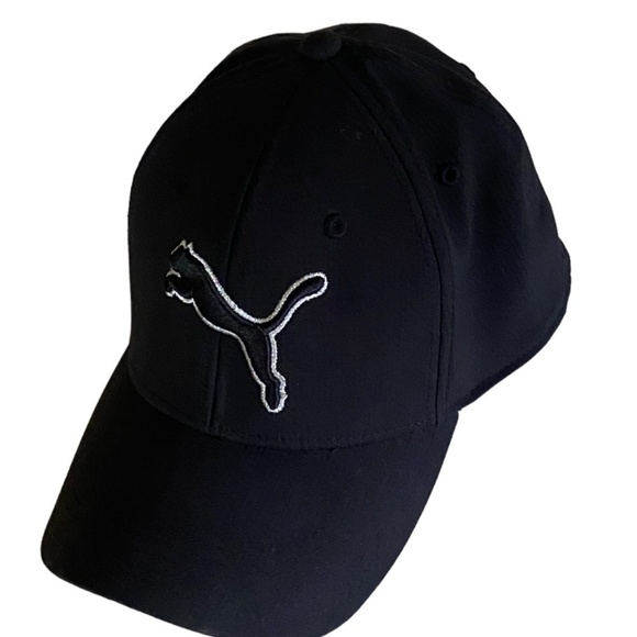 Black Puma Raised Insignia Fitted BaseBall Cap Large/XLarge Like new!! - Picture 2 of 10